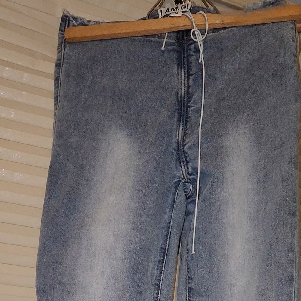 I. A.M. G.I.A. Flare denim jeans.